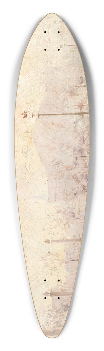 Pietro Scoppetta - Street scene 39.3 inch art pintail longboard deck