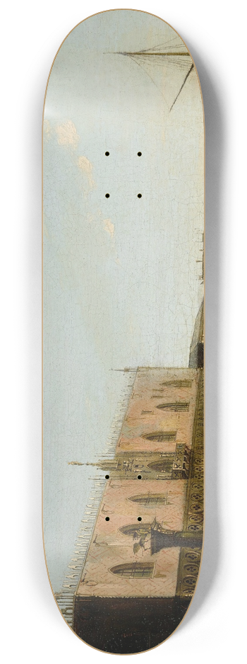 Giuseppe Borsato - Venice, a view of the Molo with the Palazzo Ducale 8.25 inch art skate deck