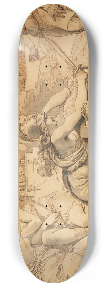 Giuseppe Cades - Achilles Among The Daughters Of Lycomedes 8.25 inch art skate deck