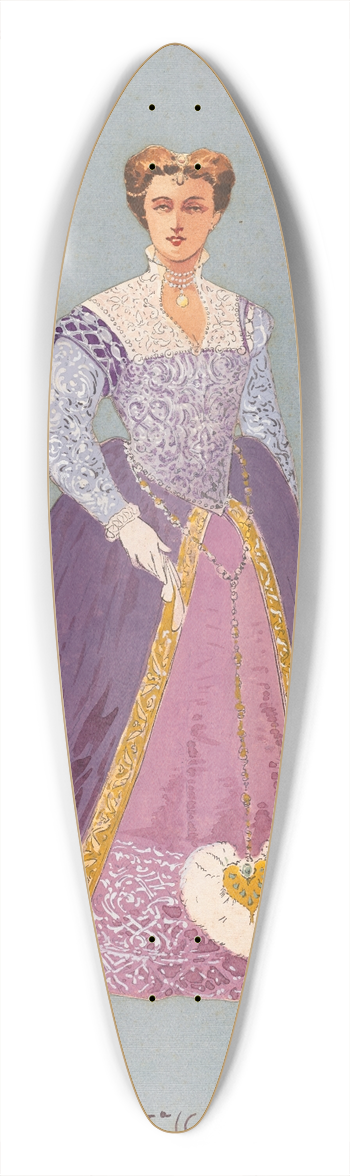 Pipein Gamba - Dama IIa (Comprimaria) 39.3 inch art pintail longboard deck
