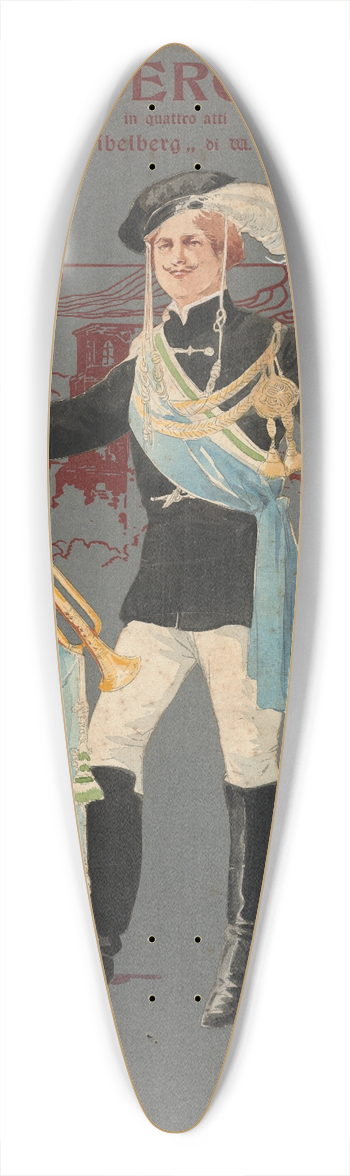 Pipein Gamba - Trombettiere Studenti 39.3 inch art pintail longboard deck