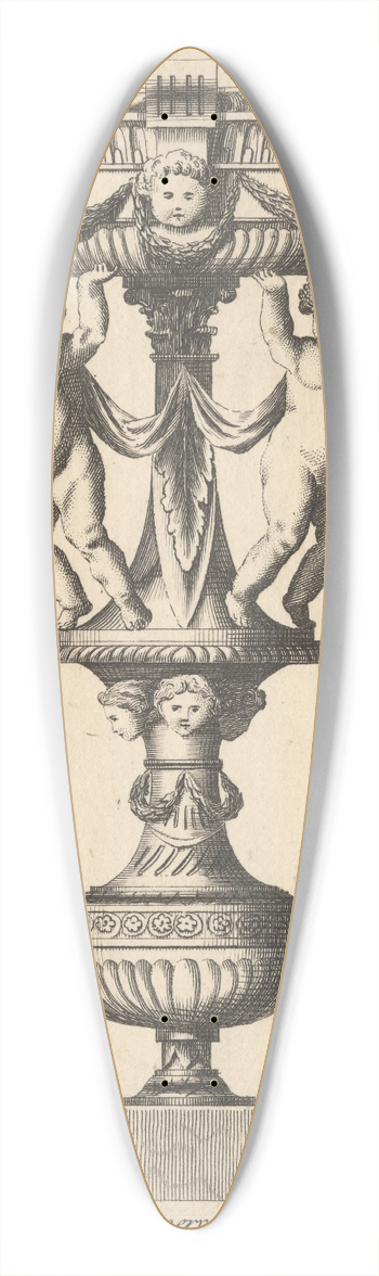 Placido Columbani - At the Minerva at Rome 39.3 inch art pintail longboard deck