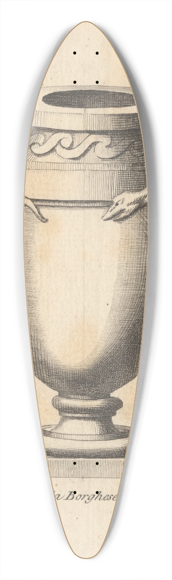 Placido Columbani - At the Villa Borghese at Rome 39.3 inch art pintail longboard deck