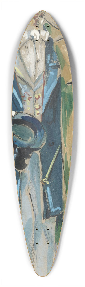 Plinio Codognato - Yeletzki 39.3 inch art pintail longboard deck