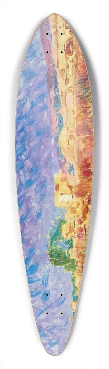 Plinio Nomellini - Avanzi romani a Leptis Magna, Libya 39.3 inch art pintail longboard deck