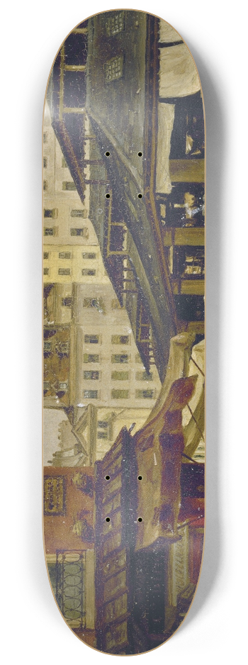 Giuseppe Canella - Les Halles et la rue de la Tonnellerie 8.25 inch art skate deck