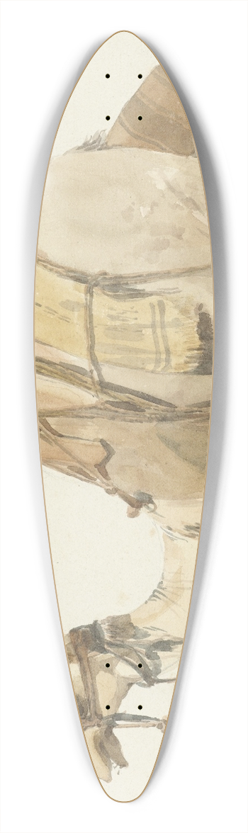 Prosper Marilhat - Zittende beladen kameel, George Antoine Prosper Marilhat 39.3 inch art pintail longboard deck