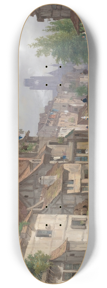 Giuseppe Canella - View Of Rouen 8.25 inch art skate deck