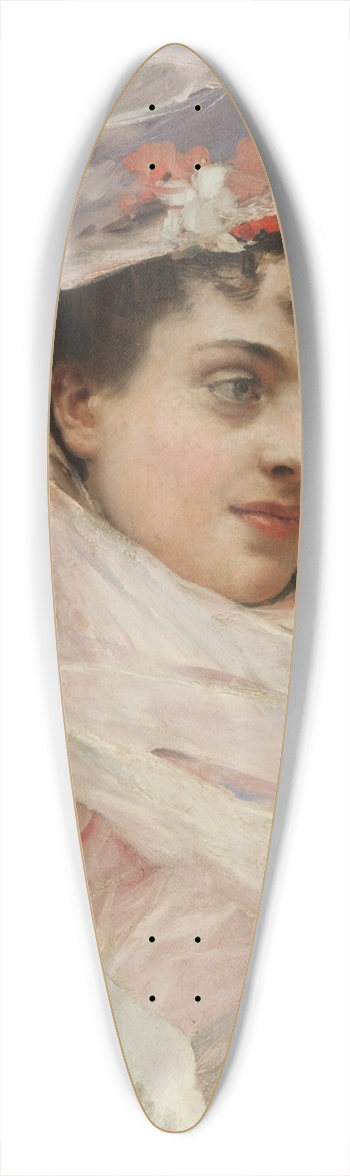 Raimundo de Madrazo y Garreta - Aline Masson con tocado de gasa. 39.3 inch art pintail longboard deck