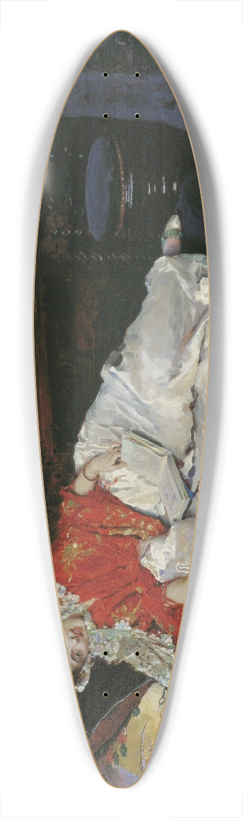 Raimundo de Madrazo y Garreta - The Reading (Aline Masson) 39.3 inch art pintail longboard deck