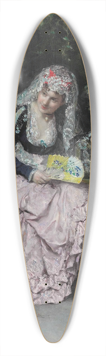Raimundo de Madrazo y Garreta - The Rendezvous 39.3 inch art pintail longboard deck