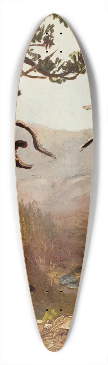 Ralph Albert Blakelock - Adirondack Landscape 39.3 inch art pintail longboard deck