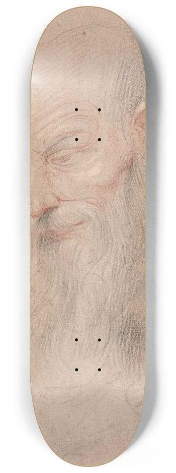 Giuseppe Cesari - Etude de tte dhomme barbu 8.25 inch art skate deck