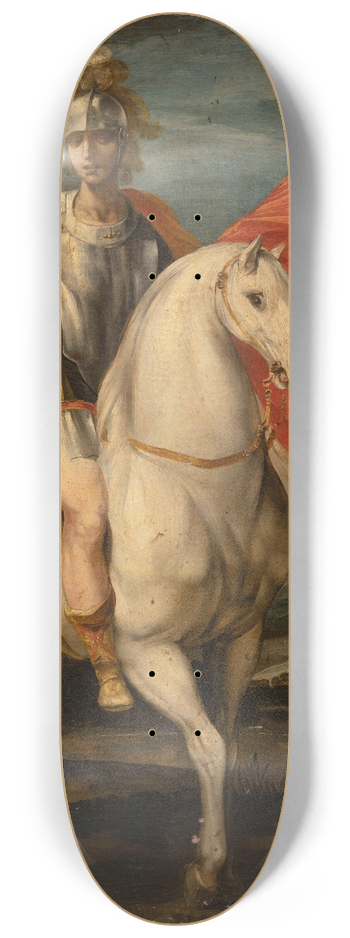Giuseppe Cesari - Saint Louis of Toulouse on horseback 8.25 inch art skate deck