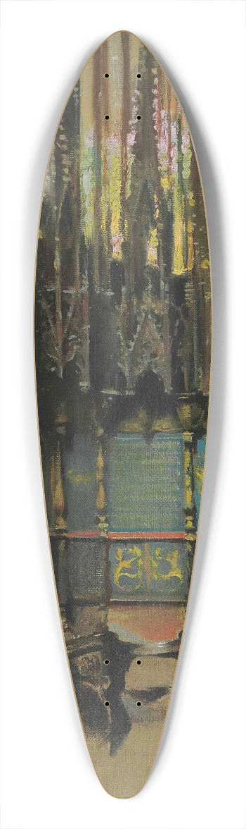 Ramn Casas - Cathedral Interior 39.3 inch art pintail longboard deck