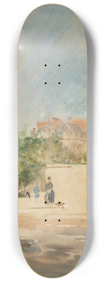 GiuseppeDe Nittis - Place de la Madeleine 8.25 inch art skate deck