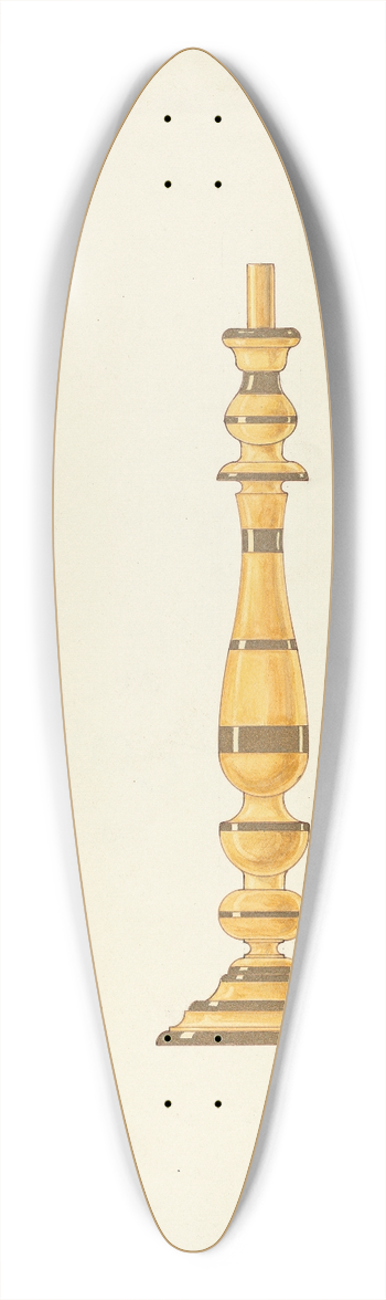 Randolph F. Miller - Candlestick 39.3 inch art pintail longboard deck