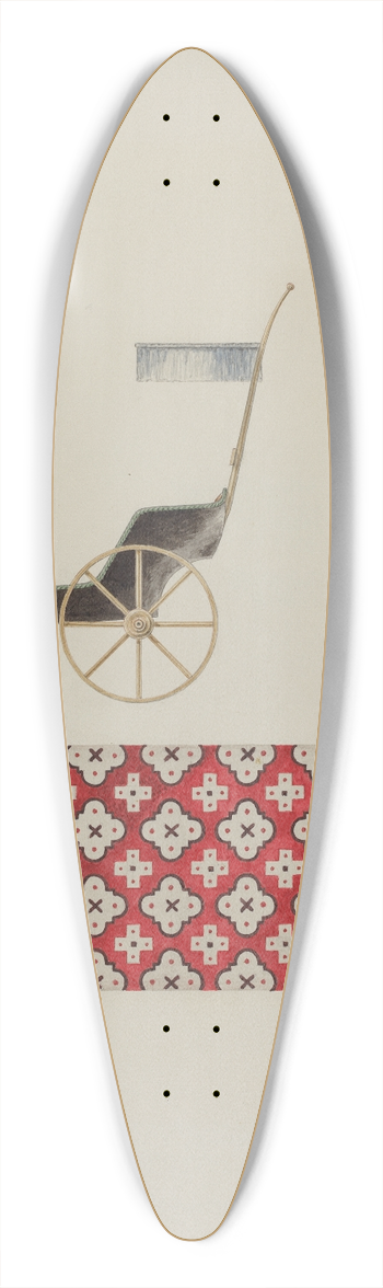 Randolph F. Miller - Doll Buggy and Rug 39.3 inch art pintail longboard deck
