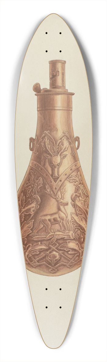 Randolph F. Miller - Powder Flask 39.3 inch art pintail longboard deck