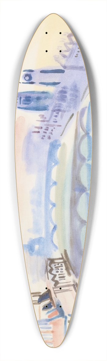 Raoul Dufy - La Tamise, Londres 39.3 inch art pintail longboard deck
