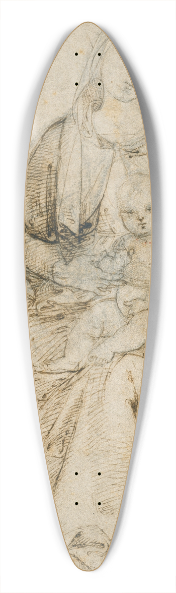 Raphael - Seated Madonna and Child 39.3 inch art pintail longboard deck