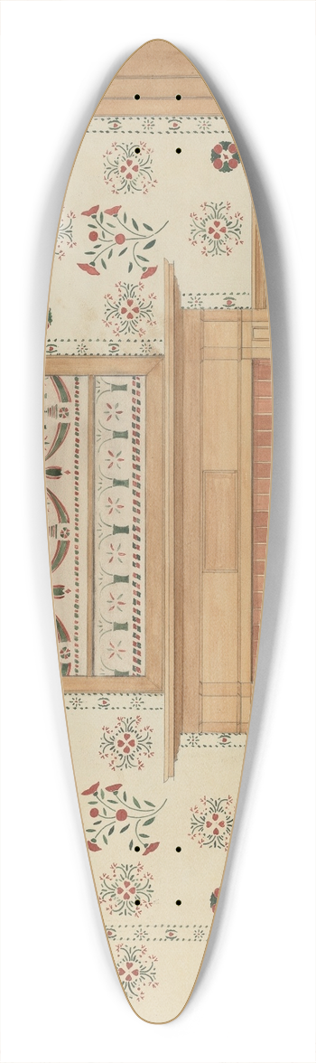 Ray Holden - Stencilled Ballroom 39.3 inch art pintail longboard deck