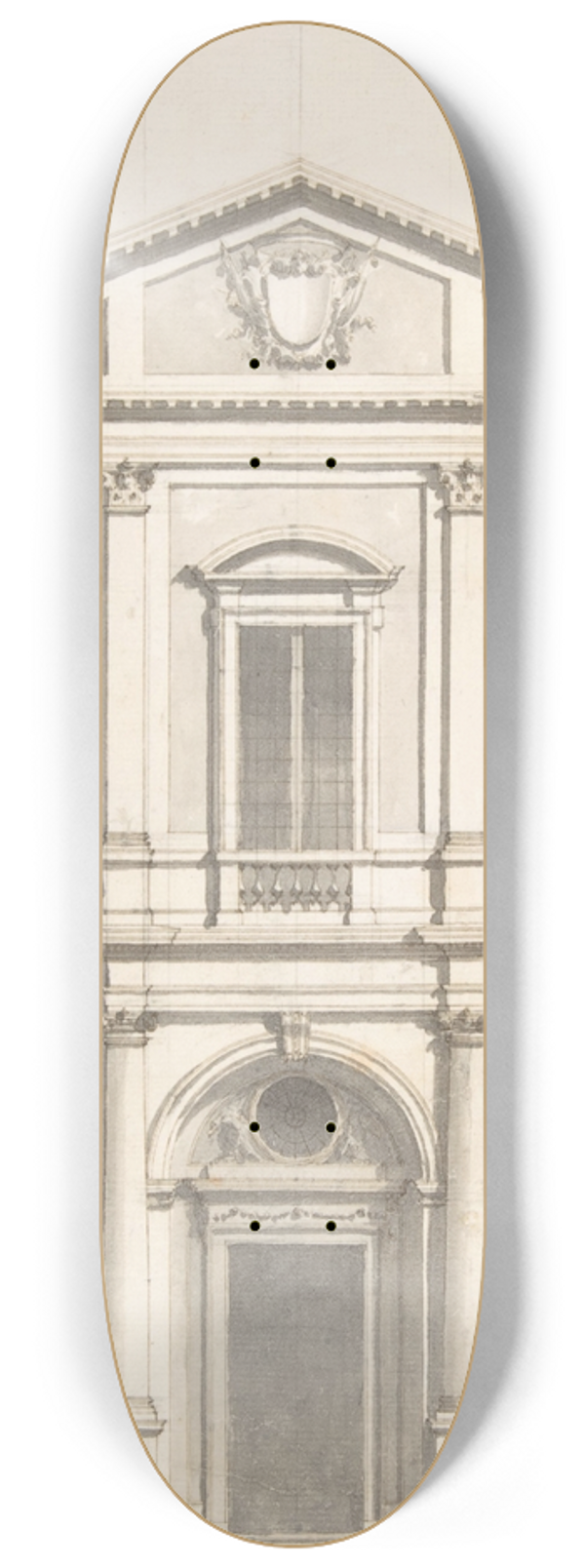 Giuseppe Jarmorini - Design for a Church Faade 8.25 inch art skate deck