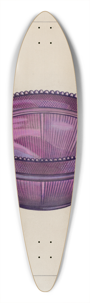 Raymond Manupelli - Glass Bowl 39.3 inch art pintail longboard deck
