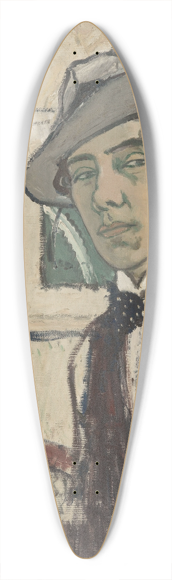 Raymond McIntyre - Self portrait 39.3 inch art pintail longboard deck