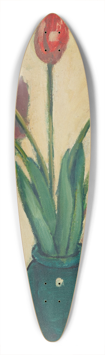Raymond McIntyre - Tulips 39.3 inch art pintail longboard deck