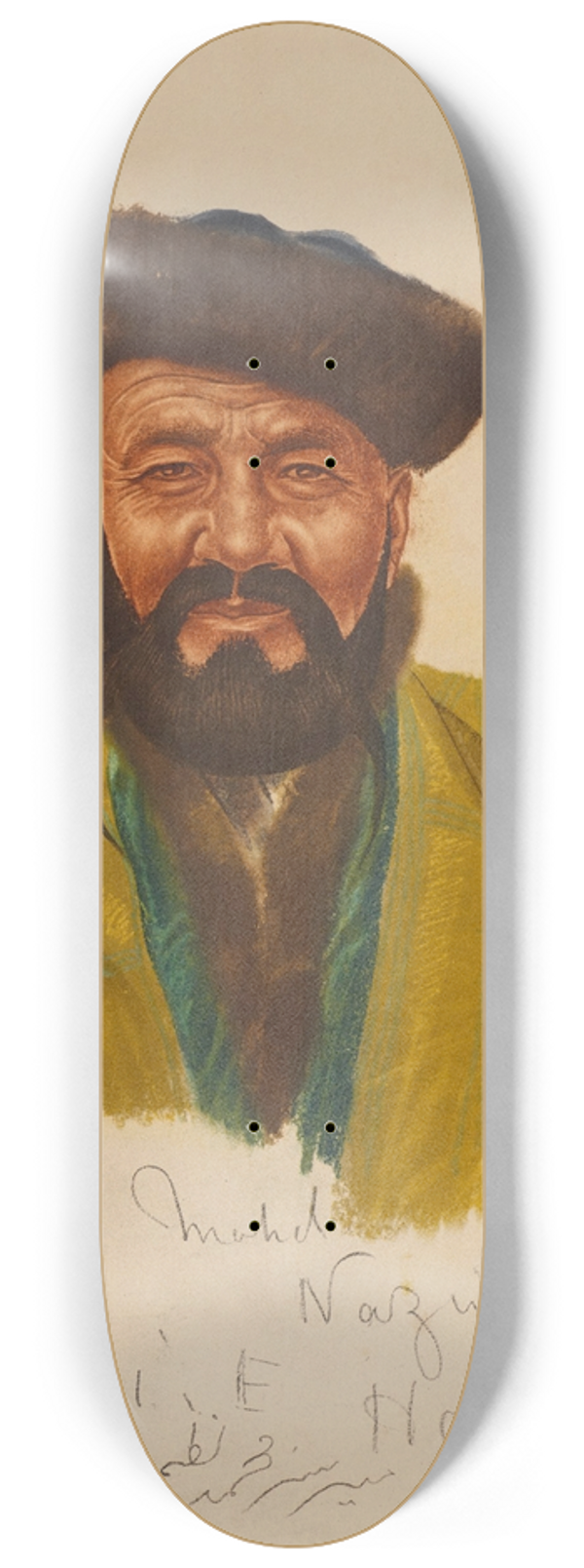 Alexandre Jacovleff - Sir Mohamed Nazim Khan, Mir de Hounza, Baltit 8.25 inch art skate deck