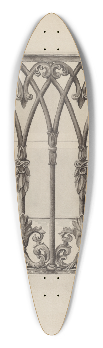 Ray Price - Cast Iron Gate Railing 39.3 inch art pintail longboard deck