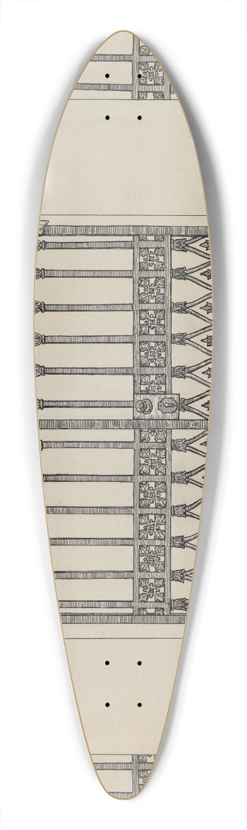 Ray Price - Iron Fence and Gate 39.3 inch art pintail longboard deck
