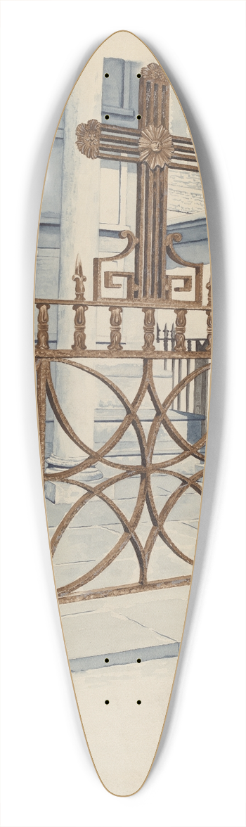 Ray Price - Iron Gate and Fence 39.3 inch art pintail longboard deck