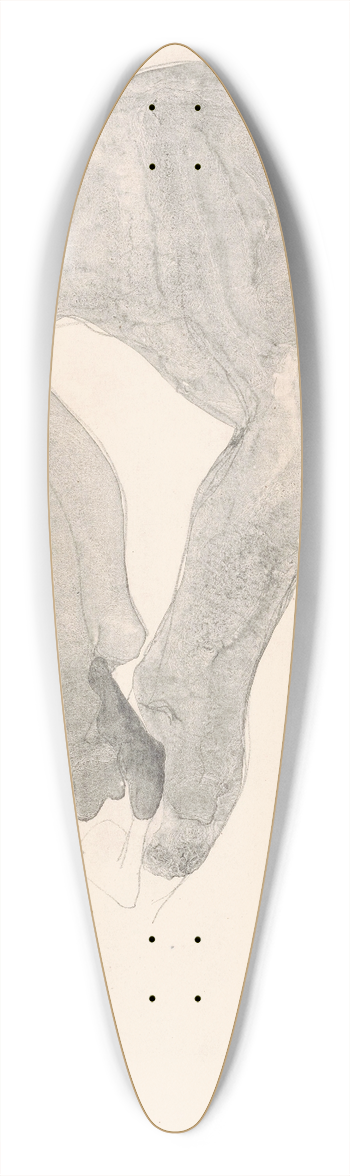 Reijer Stolk - Bukkende naakte man 39.3 inch art pintail longboard deck