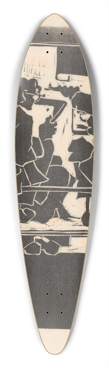 Reijer Stolk - Drie muzikanten 39.3 inch art pintail longboard deck