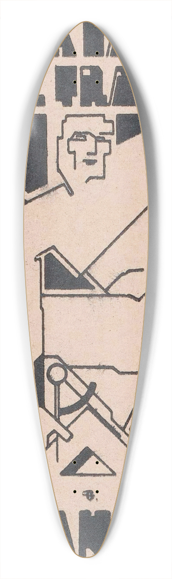 Reijer Stolk - Ex libris van J.H. Plantenga 39.3 inch art pintail longboard deck