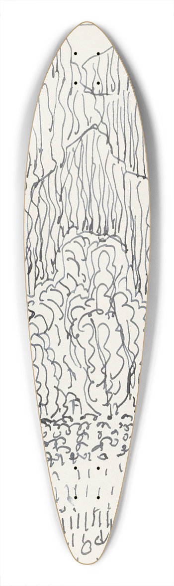 Reijer Stolk - Landschap met bomen 39.3 inch art pintail longboard deck