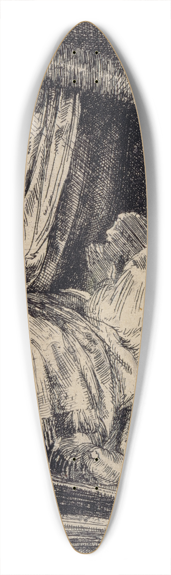 Rembrandt van Rijn - David in Prayer 39.3 inch art pintail longboard deck