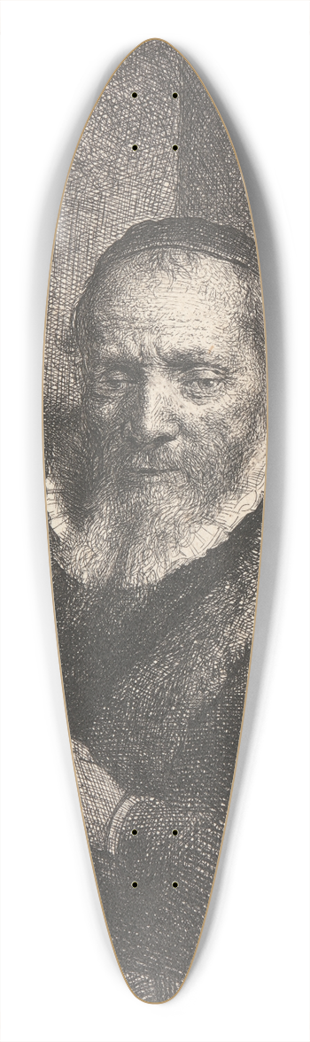 Rembrandt van Rijn - Jan Cornelis Sylvius, Preacher 39.3 inch art pintail longboard deck