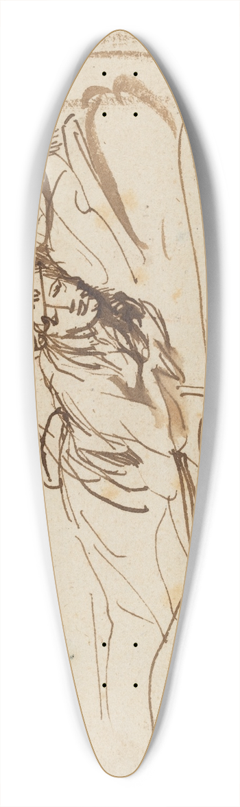Rembrandt van Rijn - Saskia Lying in Bed 39.3 inch art pintail longboard deck
