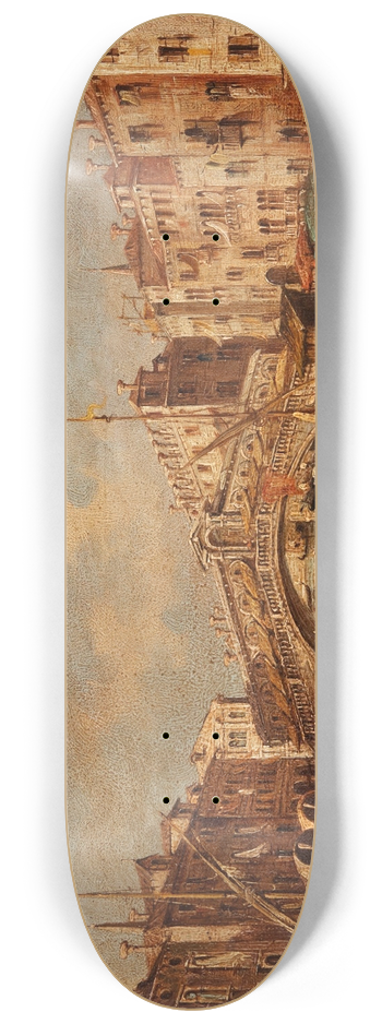 Giuseppe Ponga - Venice, the Rialto Bridge 8.25 inch art skate deck