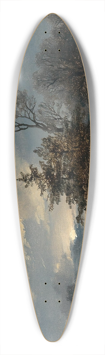 Remigius Adrianus van Haanen - A Winter Evening 39.3 inch art pintail longboard deck