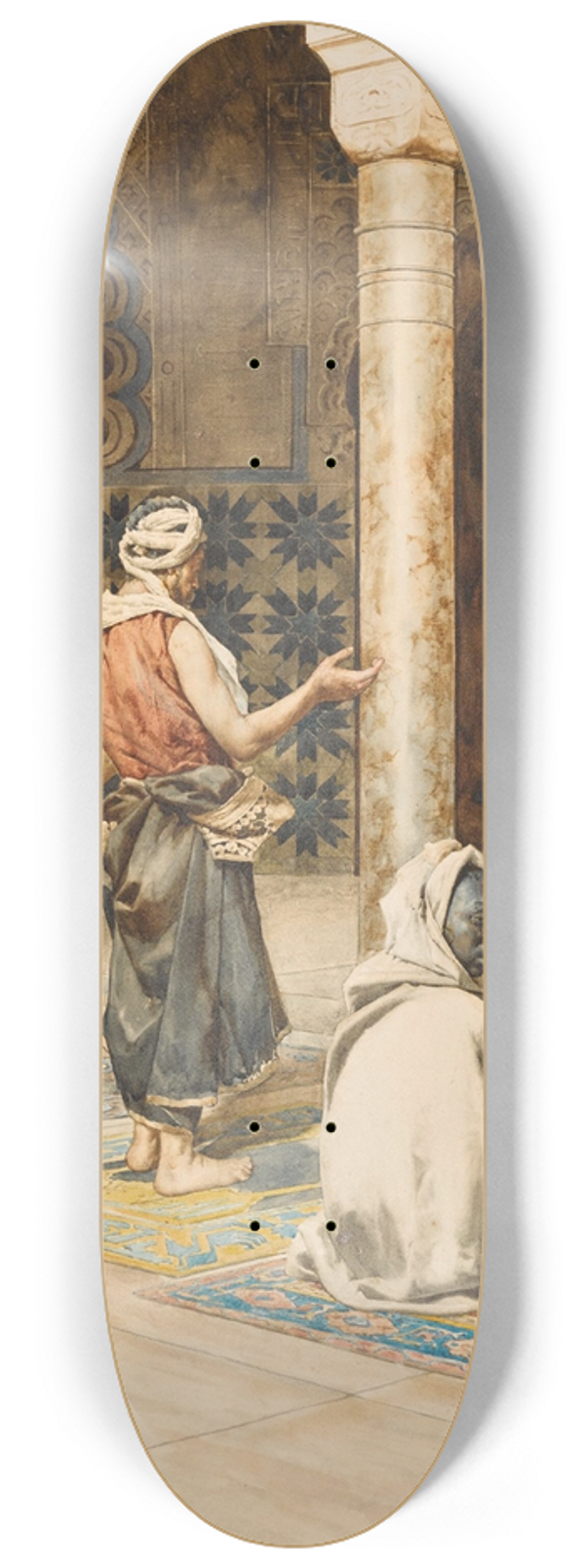 Giuseppe Signorini - Prayer in the Mosque 8.25 inch art skate deck