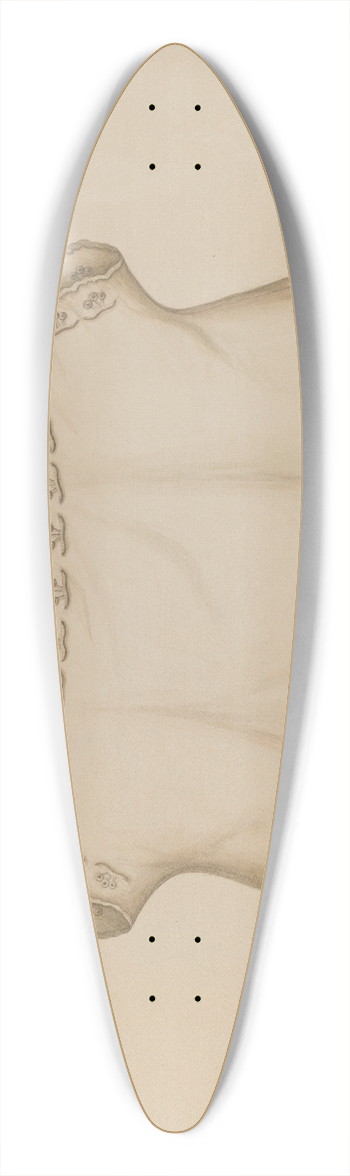 Rex F. Bush - Babys Shirt 39.3 inch art pintail longboard deck