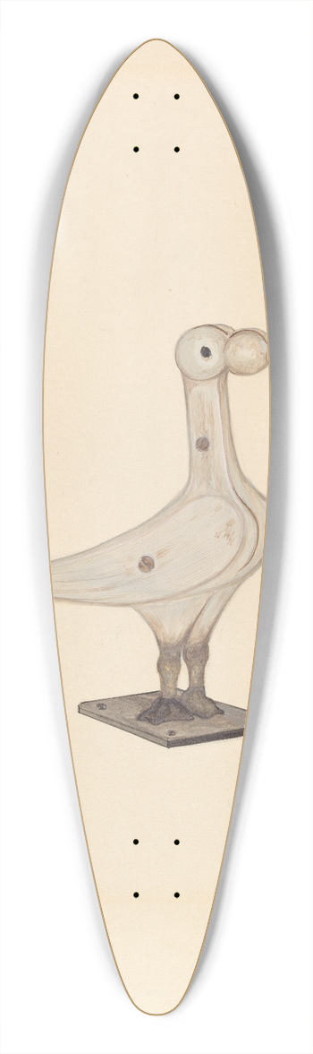 Rex F. Bush - Cast Iron Pigeon 39.3 inch art pintail longboard deck