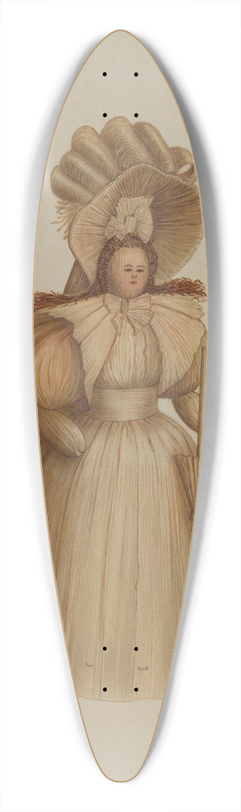 Rex F. Bush - Doll 39.3 inch art pintail longboard deck