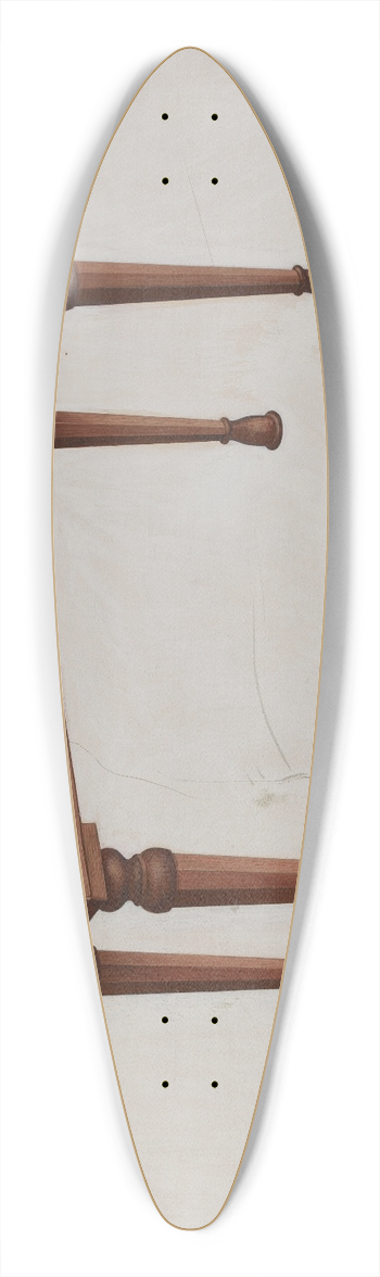 Rex F. Bush - Dulcimer 39.3 inch art pintail longboard deck