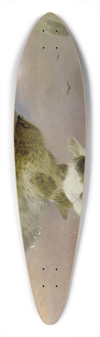 Richard Ansdell - Buzzard With Ptarmigan 39.3 inch art pintail longboard deck