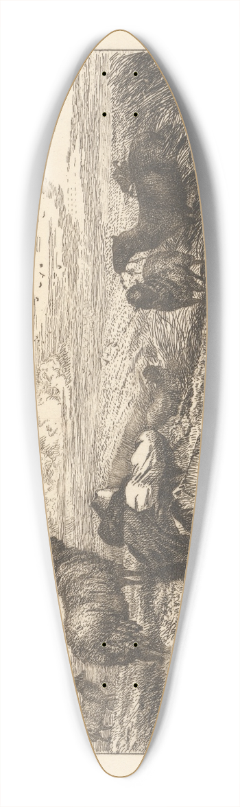 Richard Ansdell - Sleepest or Wakest Thou 39.3 inch art pintail longboard deck
